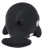Rear view of orca toy showing tail flukes and dorsal fin