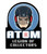 DC Comics Funko Pin - DC Comics Legion of Collectors Atom Pin, detailed illustration of Atom wearing a helmet with a serious expression, featuring the logo and text.