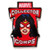 Funko pinback of Spider-Woman from the Marvel Collector Corps. The pin features Spider-Woman's head on a red background.