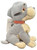 Disney Store Exclusive Lady & the Tramp Mini Bean Bag Tramp 6.5", plush toy of Tramp the dog with soft gray and cream fur, orange collar, sitting posture, and detailed facial features.