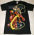 Marvel: Iron Man 2 Whiplash vs Iron Man Adult T-shirt, black color with graphic print of Iron Man in a combat stance with Whiplash character, size L.