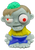 Schylling I POP Zombies - Grey Zombie/ Green Brain Squeeze Novelty Toy, a zombie figurine with a brain and a humorous, exaggerated expression.
