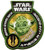 Funko Star Wars Smugglers Bounty Empire Strikes Back Yoda Patch, embroidered patch featuring Yoda's face with green skin and distinctive features, with Star Wars and Empire Strikes Back logos.