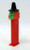PEZ - Witch (D Non-Glowing Without Copyright) Dispenser, a red plastic dispenser featuring a witch's head with a green face, a black hat, and an orange cape.