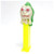 PEZ - Halloween Ghost Slimy Sid Retired Dispenser, plastic ghost character with red swirled eyes on a yellow PEZ dispenser