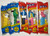 PEZ - Bugz (Worm, Grasshopper, Beetle, Bee, Caterpillar) Dispenser Collection, colorful insect-shaped PEZ candy dispensers in their packaging.