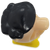 Top view of Fred Flintstone PEZ dispenser showing sculpted black hairstyle