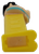 Bottom view of vintage Fred Flintstone PEZ dispenser showing yellow footed base