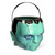Universal Monsters Super7 Frankenstein Super-bucket, a detailed green bucket shaped like Frankenstein's head with a black top and handle, featuring a mischievous expression and iconic features from the classic horror monster.