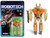 Super7 Robotech VF-1D ReAction Figure, vintage style toy robot with orange, beige, and gray color scheme, packaging featuring robot action scene.