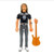 Super7 Motorhead Lemmy 3.75" ReAction Figure, detailed action figure of Lemmy Kilmister from Motorhead with long hair, beard, black T-shirt with Motorhead logo, gray pants, white shoes, and an orange electric guitar accessory.
