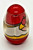 Hasbro Weebles - 1973 Girl (B), vintage egg-shaped toy with a cartoon girl illustration on it, featuring a pink and yellow dress and a red top.