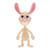 Super7 Ren & Stimpy ReAction Figure - Ren, collectible toy figure of Ren with large pink eyes, big ears, and a cheerful expression, standing upright.
