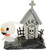 Funko Pop! Nightmare Before Christmas - Zero In Doghouse #436, figure of Zero with a flying position next to a small haunted doghouse with a cross on top and a skeleton inside.