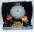 M&M's Dispenser - Star Wars: Death Star, featuring a replica of the Death Star with M&M characters" figurines of the hero Luke Skywalker and villain Darth Vader, holding lightsabers in a themed display.