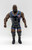 WWE 2011 Mark Henry Action Figure (Loose), articulated action figure of professional wrestler Mark Henry with detailed muscular physique, wearing black wrestling gear with American flag and patriotic designs, standing against a plain white background.