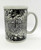 Harley-Davidson Motor Cycles Ceramic Mug, Black/Grey with Harley logo and textured design.