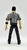 Figures Toy Company 2013 Figures Toy Company Three Counting Referee Action Figure, black and white striped referee uniform with black pants and a black wristband.