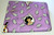 Disney Vintage Disney Aladdin Slightly Irregular Twin Blanket, damaged purple blanket with Aladdin character and butterfly design.