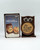 York Distribution Company Vintage Owl Decorative Wooden 6 Piece Coaster Set, handcrafted owl-shaped wooden coasters with intricate designs featuring owls and nature scenes.