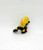 Vintage 1978 PEYO 2.0032 Hockey Smurf (Gold Helmet) PVC Figure, colorful figure of a Smurf dressed as a hockey player with a yellow helmet and black ice skates.