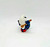 Smurfs Vintage Schleich 4.0235 Bathtub Smurf PVC Figure, a small collectible figurine of a Smurf holding a baseball bat, dressed in a blue outfit and red pants, with a white hat and a playful pose.