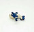 Smurfs Vintage Schleich 4.0510 Rings Gymnast Smurf PVC Figure, vintage blue Smurf character in a gymnast outfit with rings, lying on white background.
