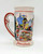 Disneyland 3-D Embossed Beer Stein, colorful ceramic mug featuring Disney's classic characters and scenes from Disneyland theme park.