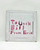 ALF Carnival Glass Mirror Tile With Case, white case with handwritten message in pink and black ink