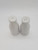 Papel Eat Chicken Cow Salt & Pepper Shaker Set, white ceramic salt and pepper shakers designed as a cow and a chicken.