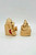 Unbranded Vintage Small Telephone Salt & Pepper Shakers Set, beige ceramic salt and pepper shakers shaped like vintage phones with red interior accents.