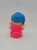 Hasbro Glo Friends Snugbug Mini Figure, colorful small toy with blue hair, yellow face, pink body, and beige arms and legs, back view.