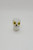 Vintage Small White Porcelain Owl With Yellow Eyes