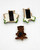 Unbranded Owl Magnet Lot of 3, owl-shaped magnetic clips with colorful details and a black magnetic backing.