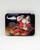 Coca-Cola Collectible Tin With Two Decks Of Playing Cards, vintage Santa Claus with a Coca-Cola bottle, toy train set, and helicopter depicted on the tin
