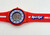 Kool-Aid Promotional Wrist Watch, red silicone band with Kool-Aid logo and character face on dial.