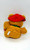 Muppet's McDonald's Happy Meal 1988 Muppet Babies Christmas Fozzie Bear Stuffed Animal, plush toy with a red hat and green scarf.