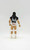 WWE 2011 Bo Dallas Action Figure (Loose), detailed action figure with long black hair, black shirt with white text, white shorts with red lettering, and white wrestling boots, posed standing against a plain white background.
