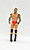 WWE 2011 Randy Orton Action Figure (Loose), detailed action figure of wrestler Randy Orton with tattoos, red trunks, black knee pads and boots, posed stance.