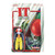Super7 IT ReAction Figure - Pennywise (Monster), action figure of Pennywise with clown costume and red hair in its original packaging.