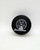 NHL Philadelphia Flyers Chuck E Cheese Hockey Puck Made In GDR, black hockey puck featuring Chuck E Cheese cartoon character logo on the surface.