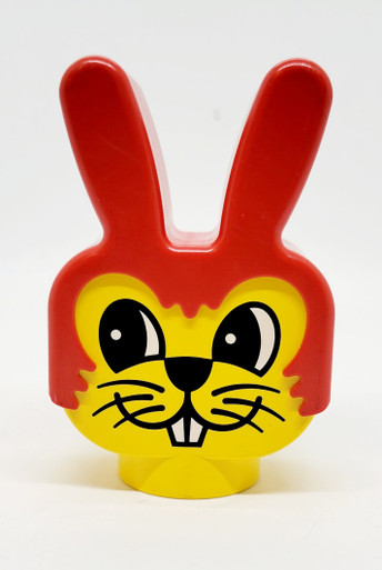 LEGO DUPLO Figure Head Animal 2 x 2 Base Bunny / Rabbit with Whiskers ...