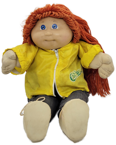 fitted lace wedding dress Girl with Brown Braids & Yellow Dress Vintage Cabbage Patch Kids Posea main image 1