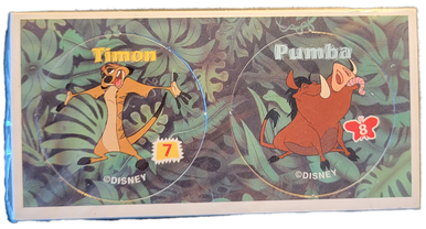 Chex 1994 Disney's The Lion King #7 Timon & #8 Pumba Pogs Cereal Premium