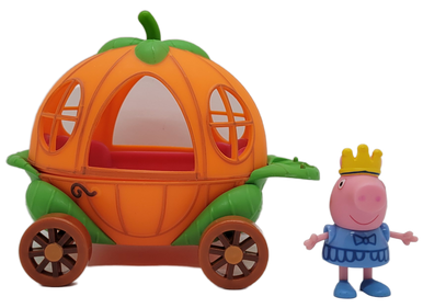 Jazwares 2003 Peppa Pig Little Carriage w/ Princess Peppa