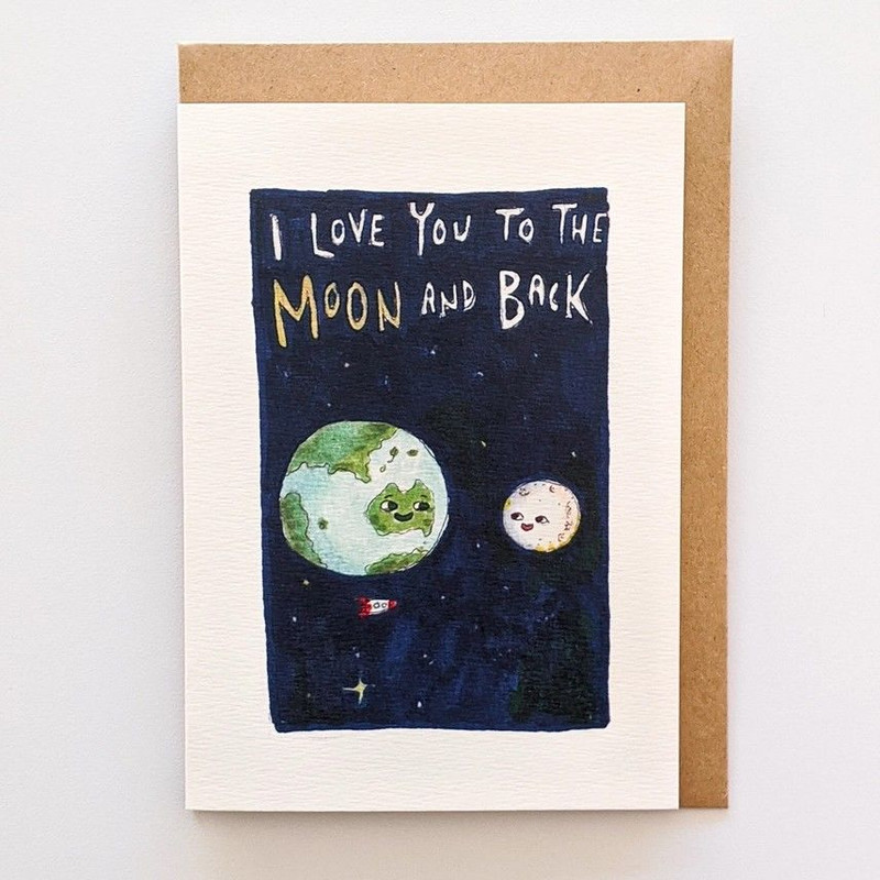 To The Moon And Back Card