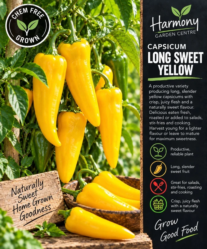 Capsicum ‘Long Sweet Yellow’ ( Punnet