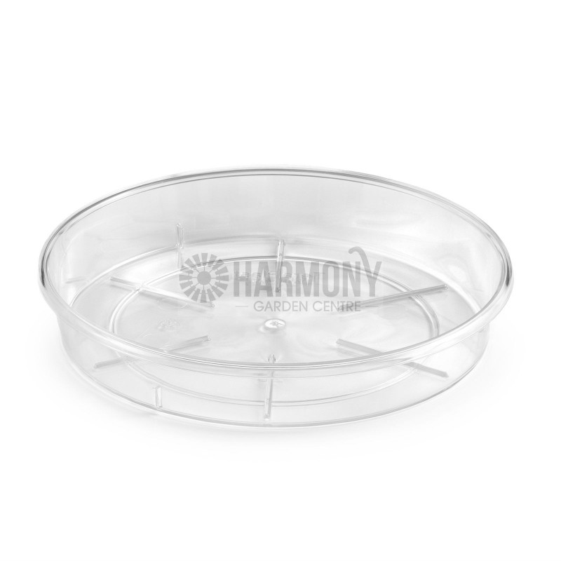 Clear Plastic Saucer 20cm