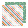 25 Pack - Pebbles Sunny Bloom Double-Sided Cardstock 12"X12"-Stripes - SNBL12-30106 - 765468073613