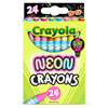 4 Pack - Crayola Crayons-Neon 24/Pkg - 5A0035R4-1H73C - 071662229986
